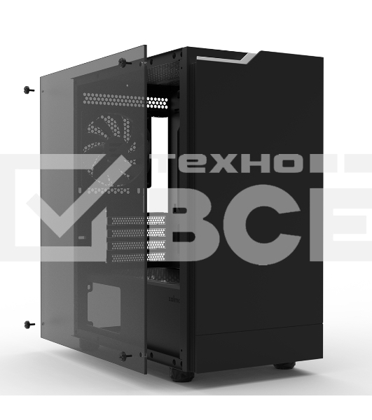 Компьютерный корпус ZALMAN T4 PLUS, MATX, BLACK, WINDOW, 1 x Combo (3.5'' or 2.5''), 1x3.5'', 2x2.5