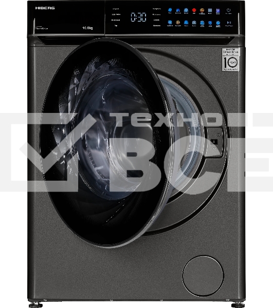 Стиральная машина HIBERG i-DDQ11 - 1014 Sd Темно-серый загр. фронтальная макс.: 10,5 кг 1200 об/мин класс: А+++