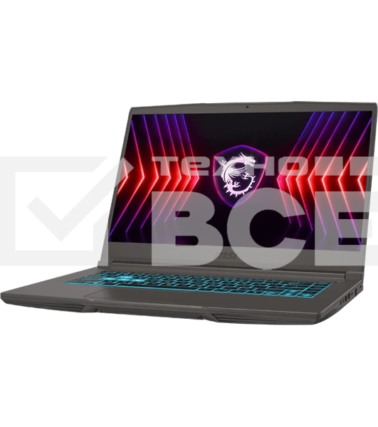 Ноутбук MSI Thin 15 B13UCX-2649XRU i5-13420H 8Gb+8Gb SSD 512Gb NVIDIA RTX 2050 4Gb 15,6 FHD IPS Cam 52.4Вт*ч Free DOS Серый 9S7-16R831-2649-16G