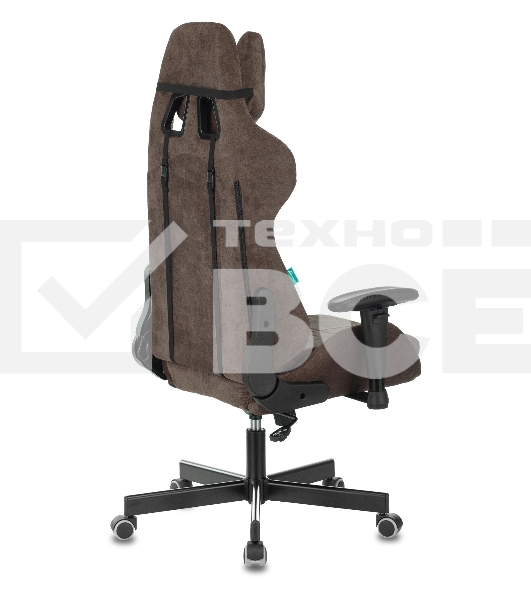 Кресло игровое Бюрократ VIKING KNIGHT LT10 FABRIC коричневый крестовина металл/пластик