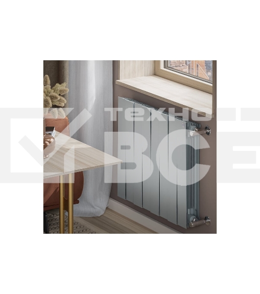 Радиатор биметаллический Royal Thermo PianoForte 500 Серебристый VR80 - 8 секц.