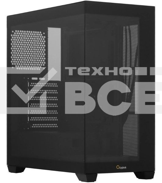 Компьютерный корпус Ocypus Gamma C72 BK ATX/win/black/no PSU/Tempered Glass