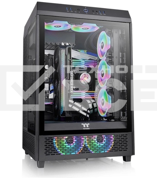 Компьютерный корпус Thermaltake The Tower 500 черный без БП ATX 1x120мм 3x140мм 4xUSB 3.0 2xUSB3.1 audio bott PSU