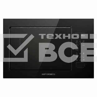 Микроволновая печь встраиваемая Kuppersberg HMF 627 B, High-Tech, 25 л, мощность 900 Вт (мощность гриля 1200 Вт), кварцевый гриль, 5 уровней мощности, 8 автоматических программ, размораживание, сенсорное управление, дисплей, черный
