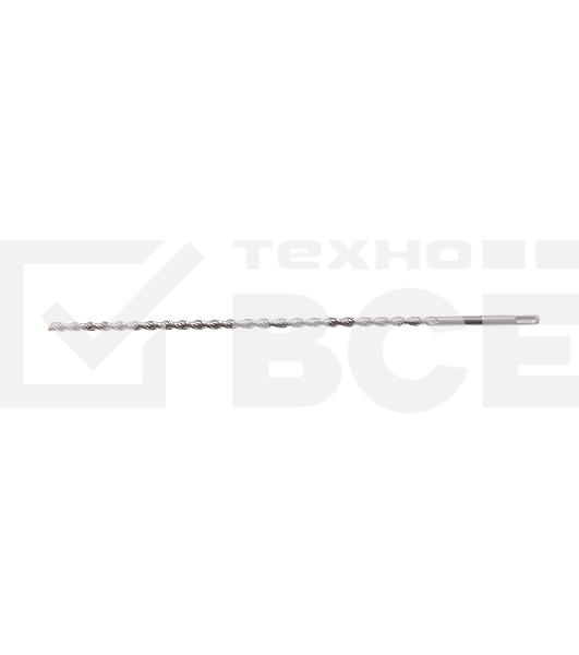 Бур по бетону Denzel двойная спираль, Cobalt W-tip, 10x460 мм, SDS PLUS