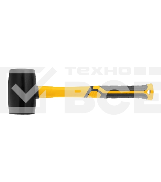 Киянка резиновая Denzel 680 г, черная, фибергласовая рукоятка c TPR покрытием