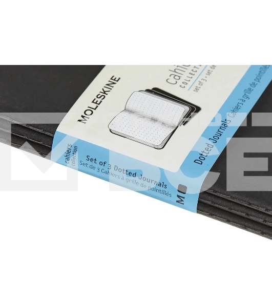 Блокнот Moleskine CAHIER JOURNAL QP314 Pocket 90x140мм обложка картон 64стр. пунктир черный (3шт)
