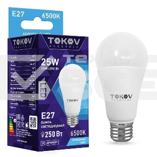 Лампа светодиодная TOKOV ELECTRIC 25Вт А60 6500К Е27 176-264В