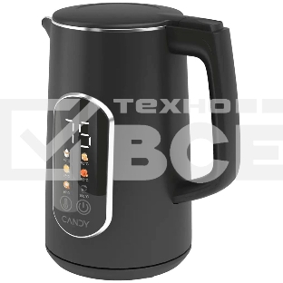 Чайник электрический Candy CK-400 1.7л. 2200Вт черный корпус: нерж.сталь/пластик (FM04WKM00RU)