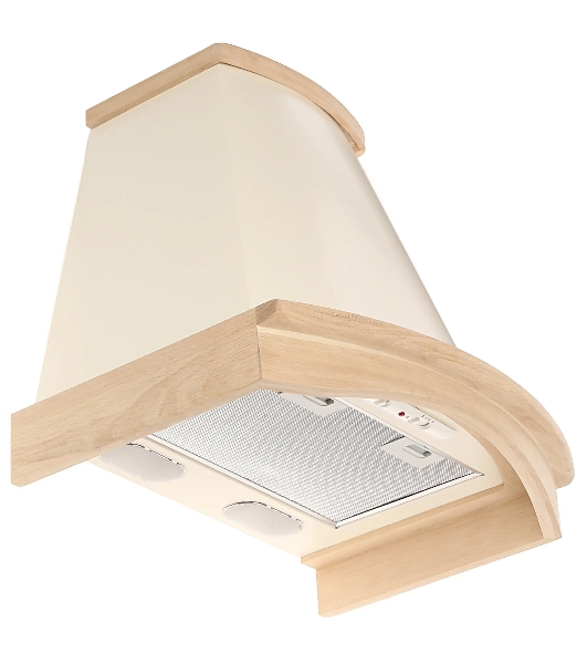 Вытяжка каминная Elikor Ротонда 60П-650-П3Л бежевый/дуб, 60 см, 650 куб. м/ч, 60 дБ