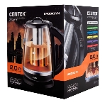 Электрочайник Centek CT-0017 черный, 2 л, 2200 Вт, скрытый нагревательный элемент, поддержание температуры, фото2
