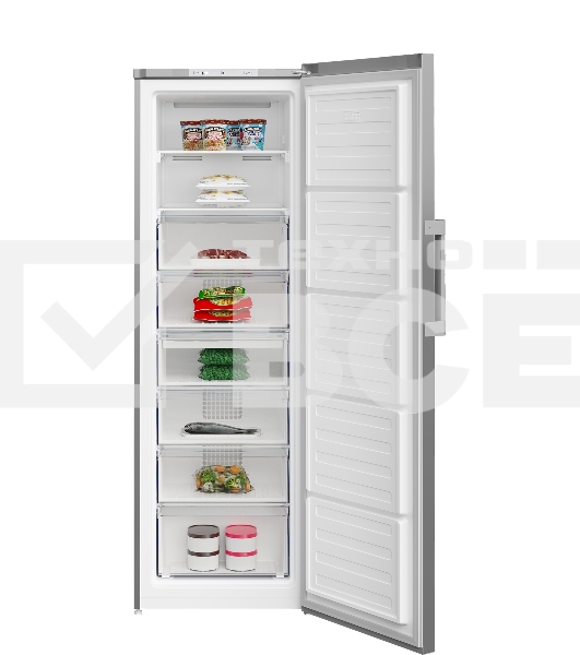 Морозильная камера Beko B1RFNK312S серебристый, 275л, 6 ящиков