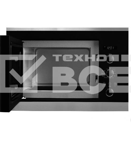 Микроволновая печь встраиваемая Weissgauff HMT-257 черный, 25 л, 900 Вт, переключатели - поворотный механизм/сенсор