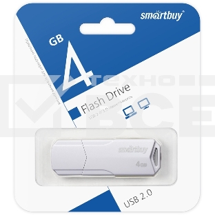 Флеш диск SmartBuy 4GB CLUE White (SB4GBCLU-W)