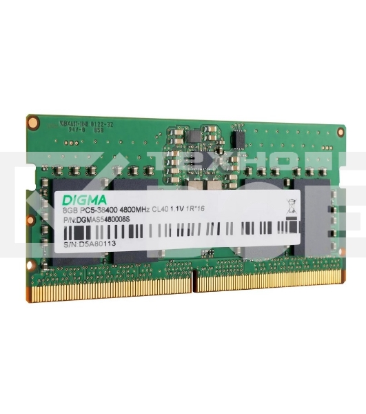 Оперативная память Digma, DDR5, 8GB (1x8GB), 4800MHz, CL40, SO-DIMM