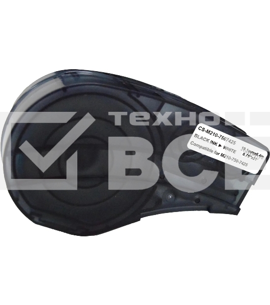 Картридж ленточный Cactus CS-M210-7507425 черный шрифт, белый фон (19.1 мм, 6.4 м) для Brady M210/M211/M210-LAB