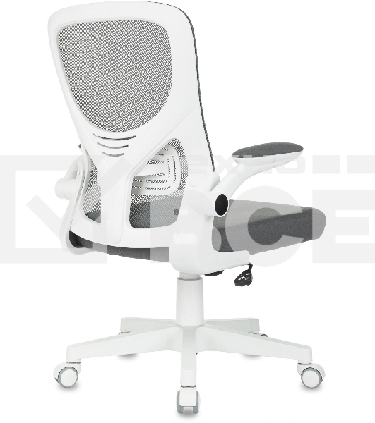 Кресло компьютерное Бюрократ ASTER N-W TW-04 Neo Grey темно-серый, сетка/ткань, крестов. пластик, пластик белый