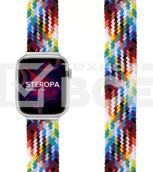 Плетеный нейлоновый ремешок для Apple Watch 42/44 mm LYAMBDA STEROPA DSN-11-44-SC Seven Color