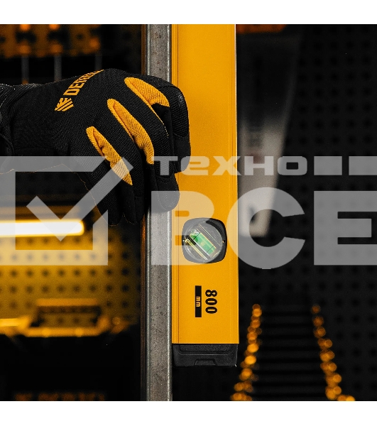 Уровень алюминиевый Denzel 33692 магнит., фрезерованный, 3 глазка (1 зеркал.), 0,5 мм/м, 800 мм