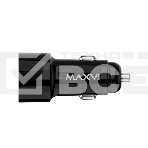 Автомобильное зарядное устройство Maxvi CCM-PS242 Plus T 2хUSB 2.4А + кабель Type-C 1м, черный, фото3