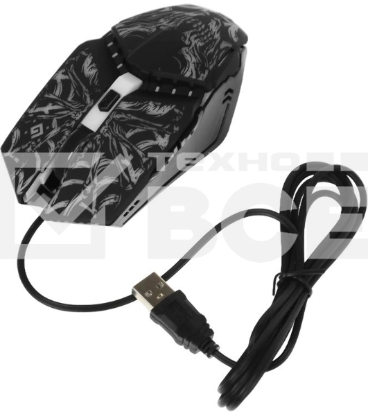 Мышь проводная Defender Prototype GM-670L черный, 2400 dpi, USB, кнопки - 6