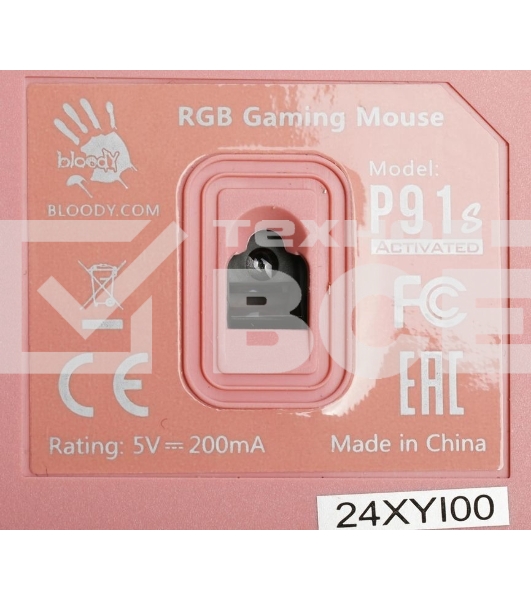 Мышь проводная A4Tech Bloody P91s розовый, 8000 dpi, USB, кнопки - 8