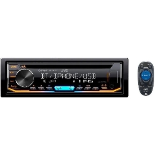 Автомагнитола JVC KD-T902BT, 1 DIN, CD, Bluetooth, USB Type-A, AUX, пульт ДУ, съёмная панель