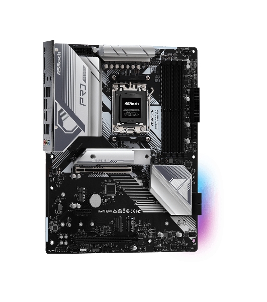 Материнская плата ASRock B650 PRO RS, AM5, AMD B650, 4xDDR5, 4xSATA, 3xM.2, 1xPCIe 4.0 x16, 1xPCIe 3.0 x4, 1xPCIe 3.0 x1, 1xDP, 1xHDMI, 1x2.5Gb LAN, 1xUSB-C 10Gbps, 1xUSB-A 10Gbps, 2xUSB-A 5Gbps, 6xUSB-A 2.0, 3x3.5 мм, 7.1, ATX