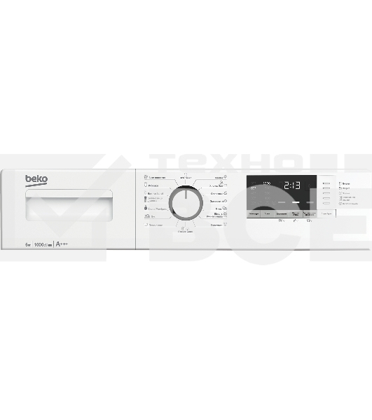 Стиральная машина Beko WRE6512ZAW (R)  белый, загрузка фронтальная 6 кг, 1000 об/мин., класс: А