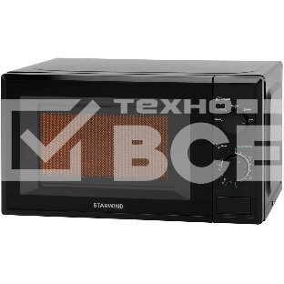 Микроволновая печь Starwind SWM5820 черный, 20 л, 700 Вт, переключатели - поворотный механизм
