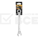 Ключ комбинированный трещоточный Denzel 14709 15 мм, CrV, матовый хром, фото2