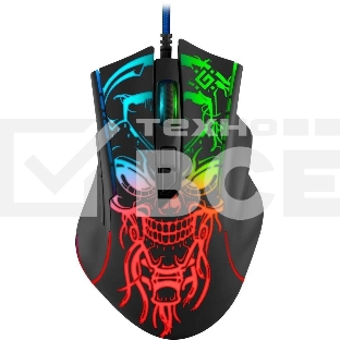 Мышь проводная Defender Bulletstorm GM-928 черный, 7200 dpi, USB, кнопки - 7