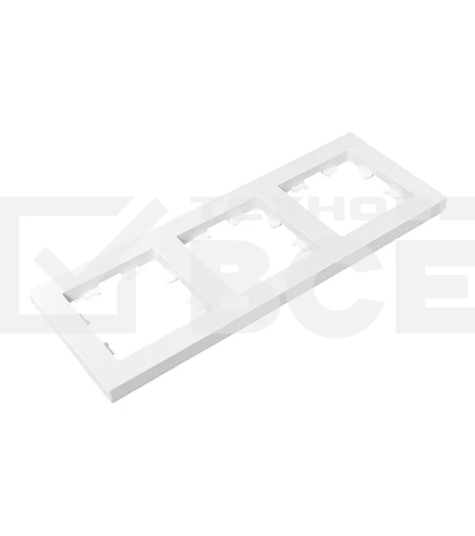 Рамка Эпика 3-местная, белая, пластик