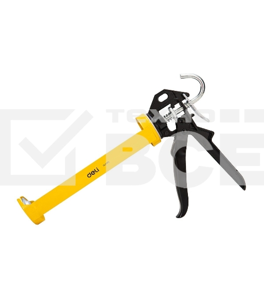 Пистолет для герметика Deli DL2370 Размер: 9 дюймов/230 мм. Сталь А3 + алюминий. Угол поворота 360.