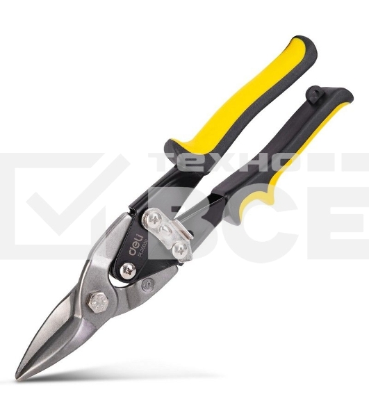 Ножницы по металлу Deli DL20030 Режущая кромка Cr-V с высокочастотной термообработкой. Двухкомпонентная ручка.