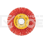 Щетка для УШМ Denzel 125 мм, плоская, нейлоновая щетина, посадка 22,2 мм, фото 1