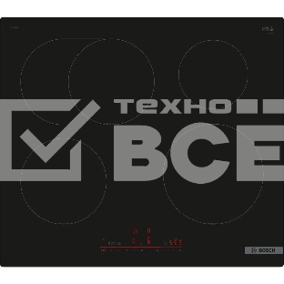 Индукционная варочная панель Bosch PIF61RHB1E 60 см, индукция, скошенные края, сенсорное управление, черный