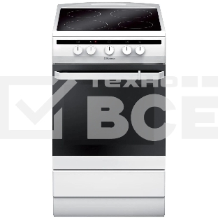 Плита электрическая Hansa FCCW54002 белый, конфорок 4 шт, духовка 68 л, 50 см x 85 см x 60 см