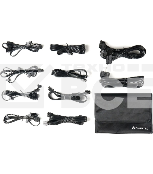 Блок питания Chieftec Polaris PPS-850FC, 850Вт, 80 PLUS Gold, 120мм, модульный, черный