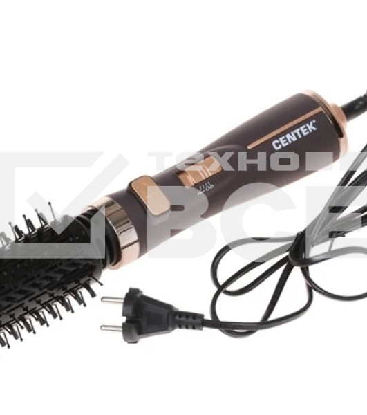 Фен-щётка Centek CT-2061 золото/черный, 1200 Вт, 50 мм, ионизация