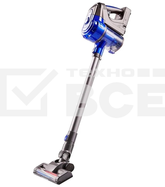 Пылесос вертикальный Kelli KL-8022 синий, питание от аккумулятора, 250 Вт, уборка сухая, пылесборник 1 л