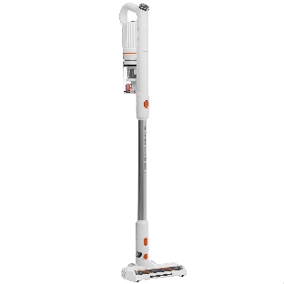 Пылесос вертикальный Redmond VH1318 белый/оранжевый, питание от аккумулятора, 200 Вт, уборка сухая, пылесборник 0,3 л