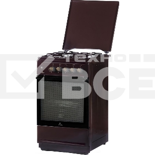 Плита газовая Flama N FG 24236 коричневый, конфорок 4 газовых, духовка 50 л, 50 см x 85 см x 60 см