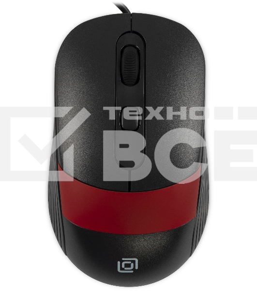 Мышь проводная Oklick 310M черный/красный, 2400 dpi, USB, кнопки - 4
