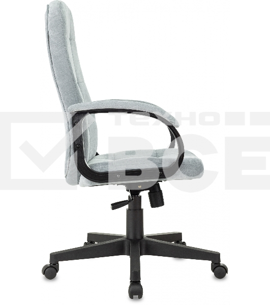 Кресло руководителя Бюрократ CH 002 Fabric серо-голубой Light-28 крестов. пластик