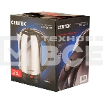Чайник Centek CT-0037 (матовый) металл 2,0л, 2200W, большой объём, хромированная вставка, фото3