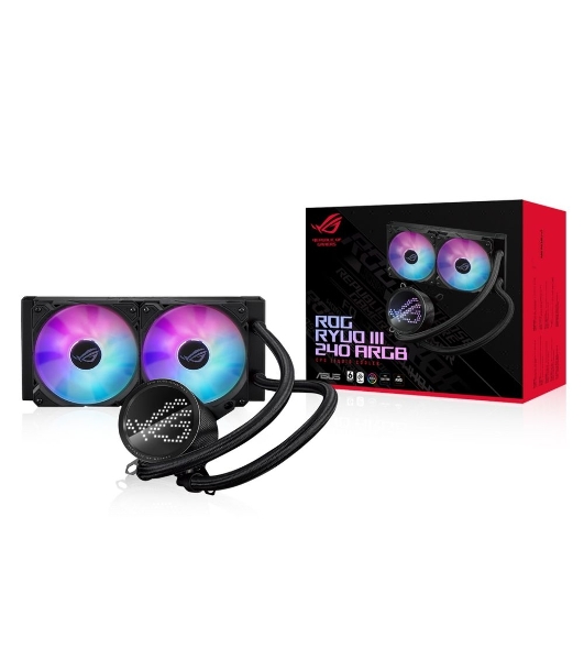 Жидкостная система охлаждения ASUS ROG RYUO III 240 ARGB черный, 120 мм, алюминий, 2200 об/мин, 36.45 дБ, 4 pin