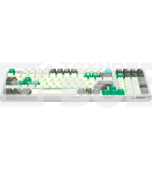 Клавиатура A4Tech Bloody S98 Pixels Green проводная USB белый/бежевый