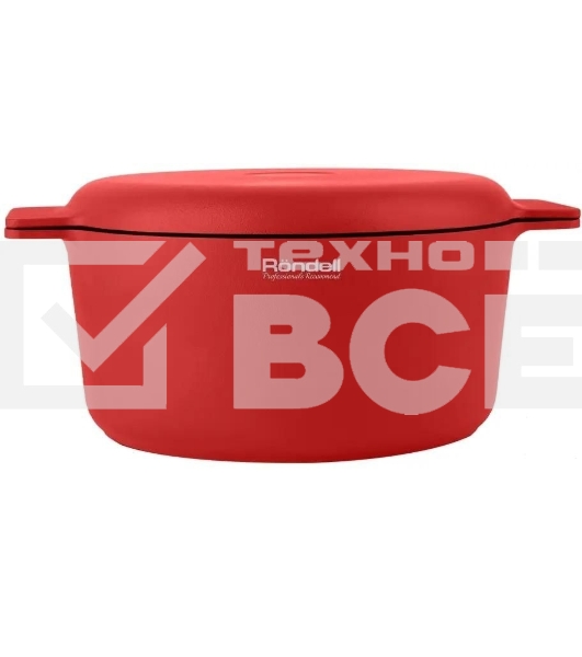 Кастрюля Rondell Red Edition RDA-1118, 4.6л, 24см, с крышкой, красный
