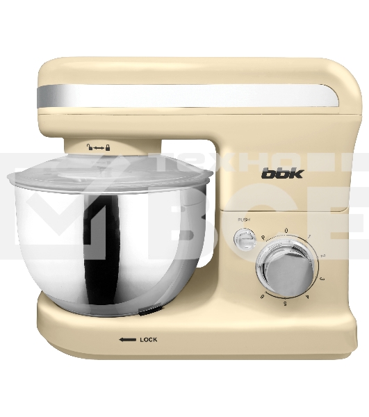 Миксер планетарный BBK KBM1401 бежевый, 1500 Вт, 4 л